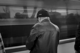 叔叔，火车，铁路，技术，单色，真人，轨道交通，公共交通