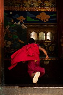 不丹、旅游、摄影、文化、富士电影、修道院、僧侣、瑜伽