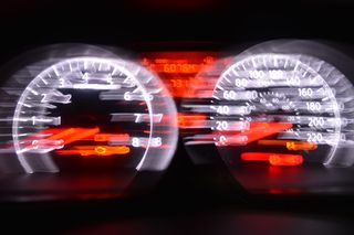 转速表，速度，移动，红色，连接，无人，照明，黑色背景