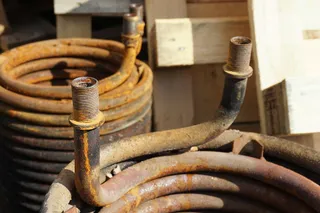 浸入式盘管，金属，热交换器，加热，热量，温度，能量，生锈