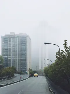 高层建筑, 道路, 自然, 雾, 汽车, 方式, 城市, 城市 高层建筑, 道路, 自然, 雾, 汽车, 方式, 城市, 城市