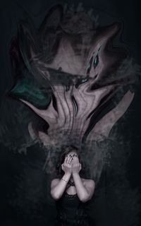 女士，穿着，黑色，无袖连衣裙照片，无袖，连衣裙，照片，女孩