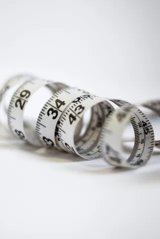 卷尺，缝纫，女裁缝，数字，工艺品，时尚，测量，白色背景