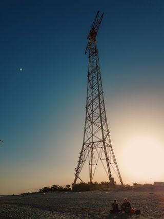 海，海滩，静物，生命，人，爱，建筑，日落