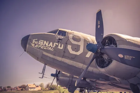 浅聚焦摄影，喷气式飞机，c-47，d日，世界大战，第二次世界大战