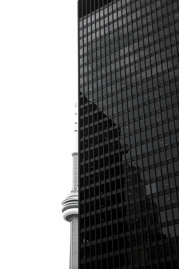 建筑，黑白，建筑，市中心，高层，摩天大楼，建筑外部，建筑结构