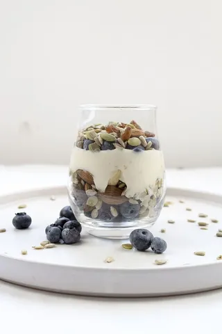 食物，植物，奶油，甜点，奶油，冰淇淋，水果，蓝莓