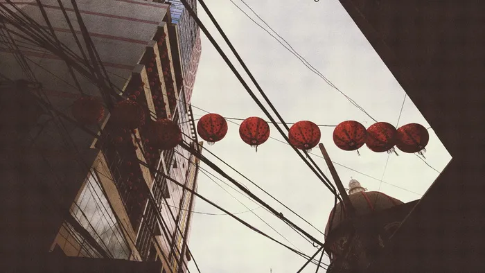 菲律宾，马尼拉，比南多，低角度视图，悬挂，无人，建筑结构