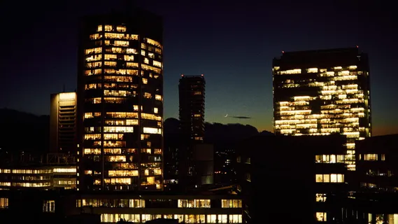 布拉格, Pankrac, 架构, 晚上, 太阳, 办公室, 工作, 建设