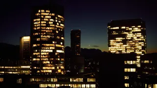 布拉格, Pankrac, 架构, 晚上, 太阳, 办公室, 工作, 建设