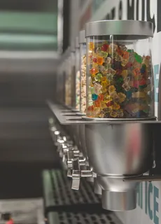 糖果机的选择性聚焦摄影