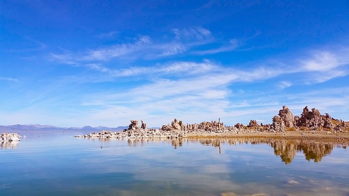 云，湖，风景，自然，倒影，天，水，海
