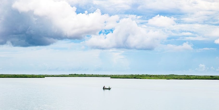 自然，风景，水，海洋，海，海滩，蓝色，船