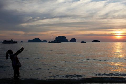 日落，拍快照，拍照，m，手，摄影师，人，人