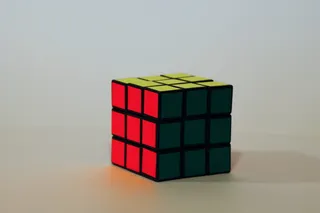 魔方, 旋转拼图, 多彩, 工作室拍摄, 室内, 玩具积木, 灰色, 灰色背景