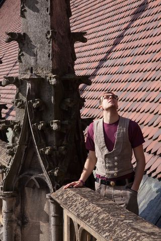 人，站着，屋顶，学徒，明斯特，乌尔姆，乌尔姆大教堂，人