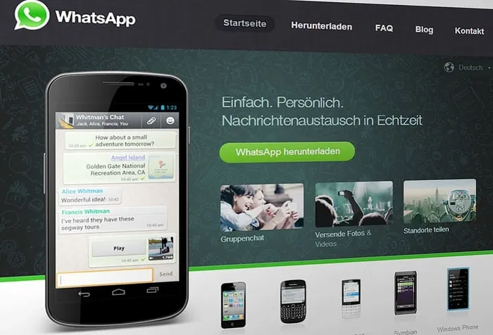 whatsapp广告、whatsapp、即时通讯、聊天、通讯、网站、网页、截图