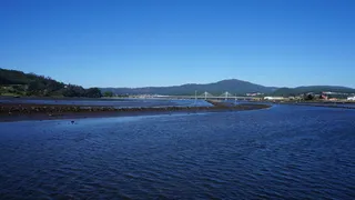 里亚斯，日落，加利西亚，水，海，海洋，桥梁，风景-自然