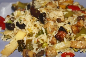 海鲜饭，米勺，亚洲，大米，食品，食用，营养，美味