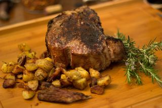 烤肉、牛排、木制、木板、肋骨、木材、迷迭香、佛罗伦萨