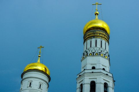 莫斯科、cateral、俄罗斯、宗教、穹顶、东正教、黄金、大教堂穹顶