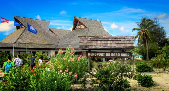 博拉博拉机场，景观，度假，热带，自然，夏天，水，天堂