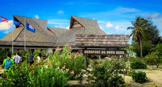 博拉博拉机场，景观，度假，热带，自然，夏天，水，天堂