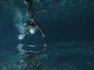 人，人，游泳，潜水，水下，海，水，海底