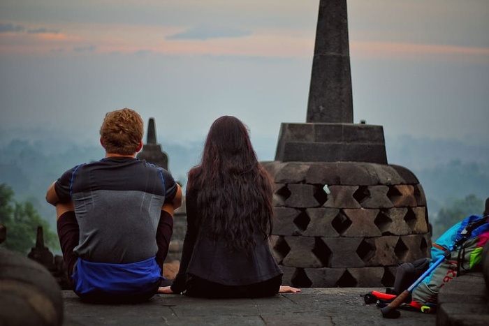 沉思，日出，冒险，科托帕西，人，著名的地方，户外，旅游目的地