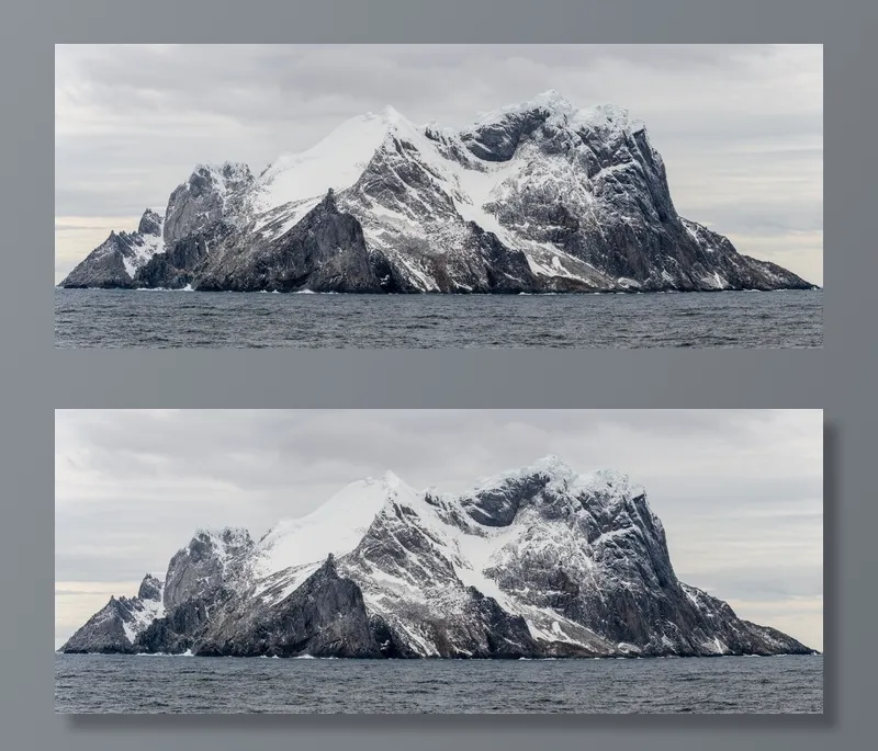 被水体包围的雪山