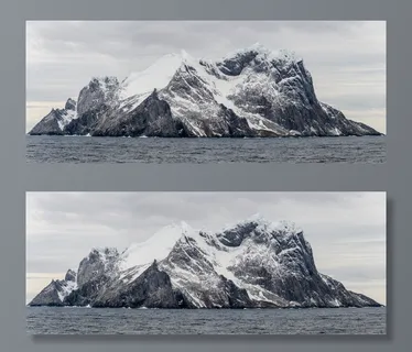 被水体包围的雪山