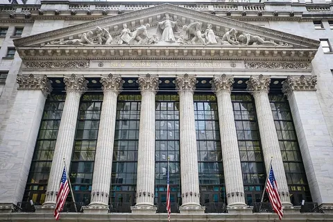 纽约、华尔街、美国、金融、旗帜、纽约、专栏、窗口