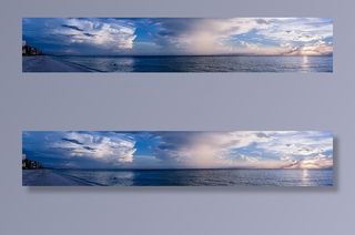 海滩，平静的水域，云层形成，黎明，白天，黄昏，地平线，风景