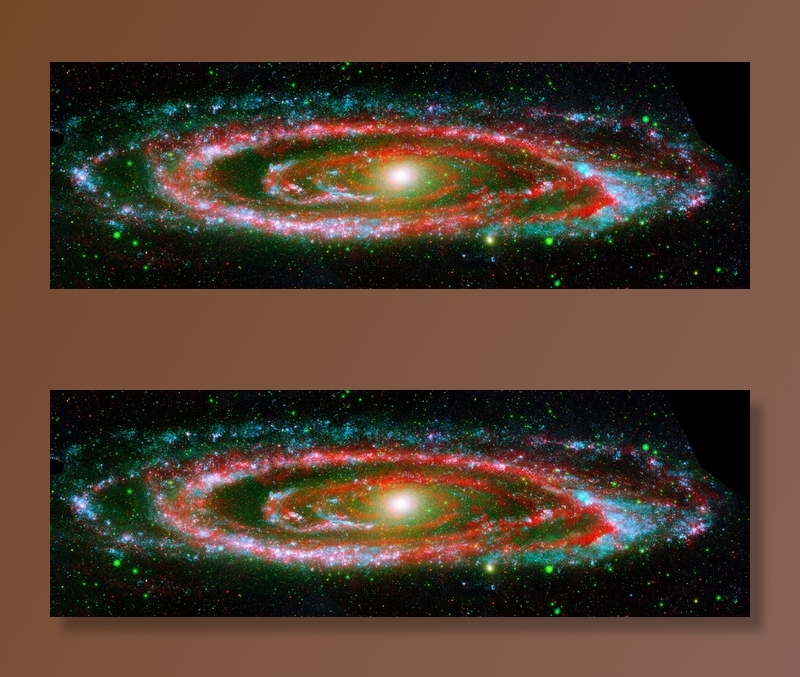 红色、绿色、星系插图、星系、仙女座、螺旋、宇宙、太空