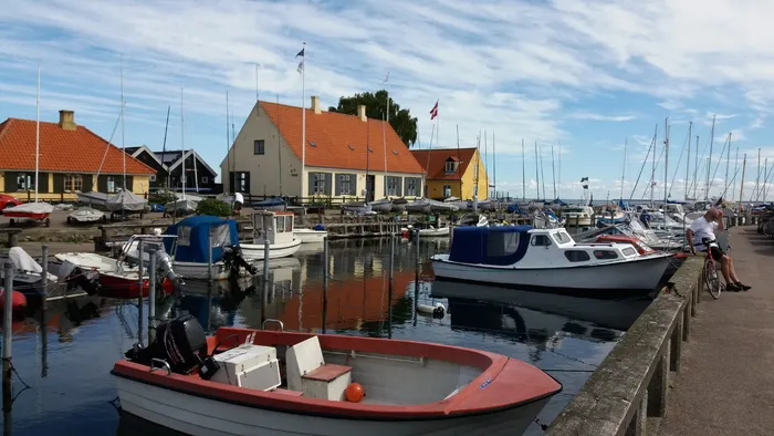 港口、水域、Dragør、船舶、渔业、云层、丹麦、帆船