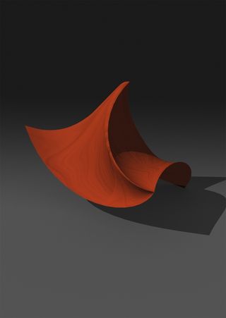 三维、抽象、不规则、渲染、无人、工作室拍摄、复制空间、橙色