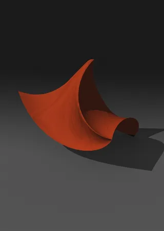 三维、抽象、不规则、渲染、无人、工作室拍摄、复制空间、橙色