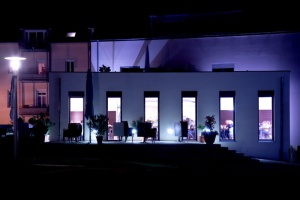 房屋，建筑，夜景，立面，建筑，现代，角度，别墅