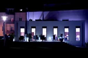 房屋，建筑，夜景，立面，建筑，现代，角度，别墅