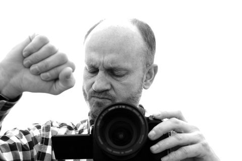 摄影师，男人，手，人物，垃圾，麻烦，懊恼，镜子