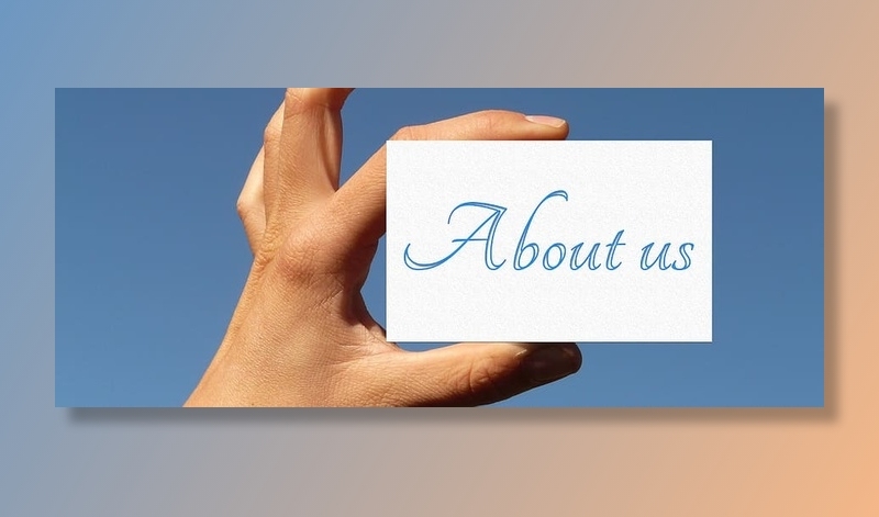 人，拿着，我们，打印纸，印记，关于我们，地图，手