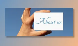 人，拿着，我们，打印纸，印记，关于我们，地图，手