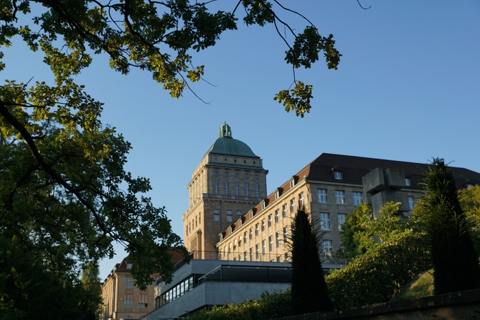 worms eye view，棕色，混凝土，建筑，大学，苏黎世，eth，瑞士