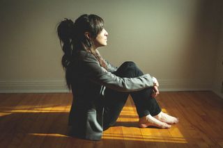 地板，硬木地板，室内，木质，全长，侧视图，单人，家庭内部