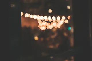 夜, 散景, 模糊, 光, 灯, 照亮, 圆