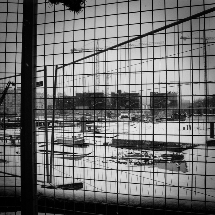 巴黎，霍尔论坛，冬天，街道，透视，建筑，建造结构，没有人