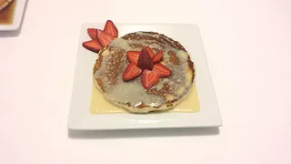 煎饼，早餐，食物，餐，甜食，盘子，甜点，早晨