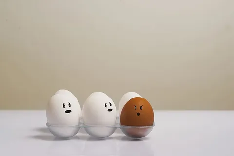 白色表面上托盘中的鸡蛋 白色表面上托盘中的鸡蛋