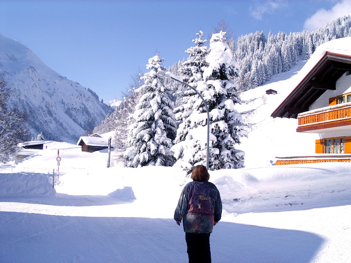冬天，克莱因沃尔塞尔塔，里兹勒恩，莉莉，施瓦茨瓦塞尔塔，雪，太阳，山脉