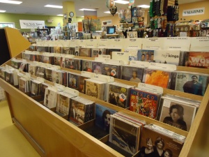 CD，商店，商店，货架，展示，货架，购买，音乐